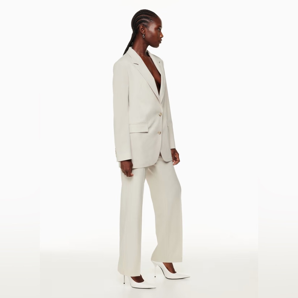 Aritzia Babaton Agency Relaxed Sngle-Breasted Wool Formal Wedding Blazer Size L